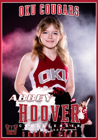 ABBEY HOOVER cheer OKU BANNER 28X40