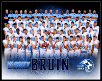 VARSITY FOOTBALL TEAM players and coaches 10x8