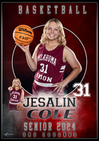 JESALINE COLE BASKETBALL  28X40