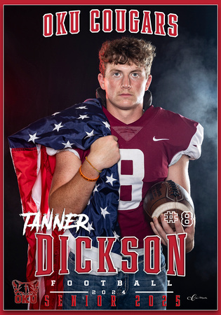 TANNER DICKSON BANNER FOOTBALL 28X40