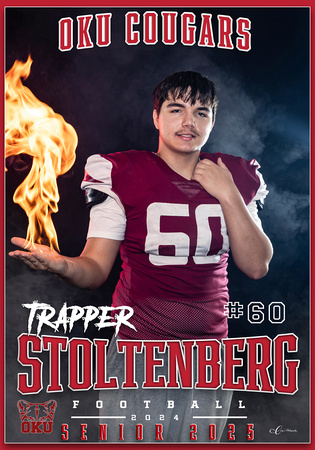 TRAPPER STOLTENBERG BANNER FOOTBALL 28X40