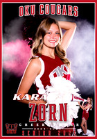 KARA ZORN cheer OKU BANNER 28X40