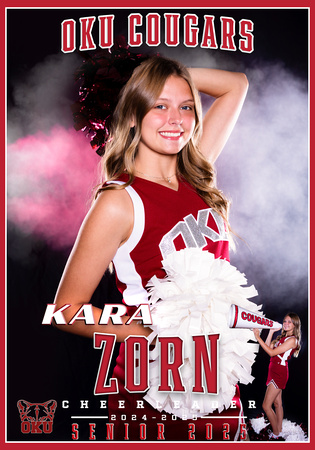 KARA ZORN cheer OKU BANNER 28X40