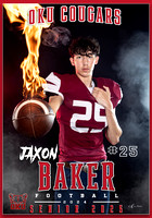 JAXON BAKER BANNER FOOTBALL 28X40