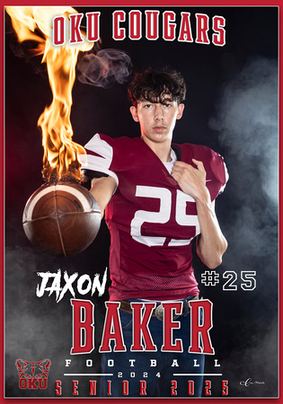 JAXON BAKER BANNER FOOTBALL 28X40